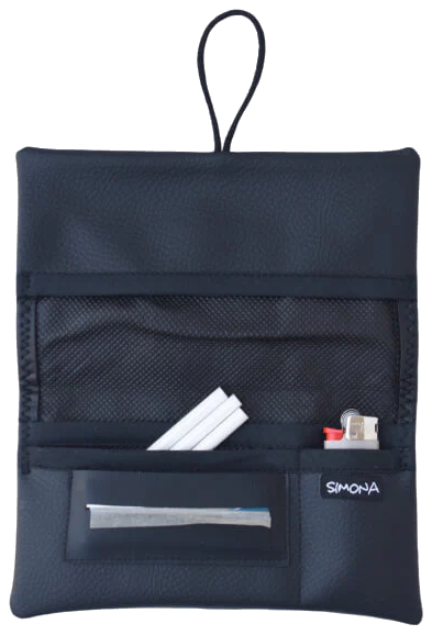Rolling Pouch open showing compartments
